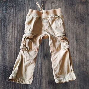 18-24m Crazy 8 Elastic Waist Khaki Cargo Pants